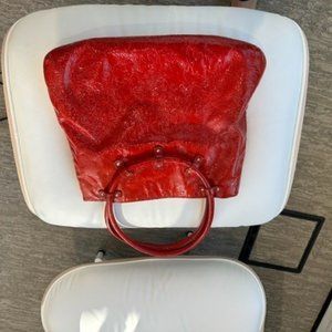 Goldenbleu Red Patent Bag